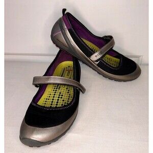 ECCO Biom Lite Womens Size EU 40 Shoes Black Silver Mary‎ Jane Walking Flat